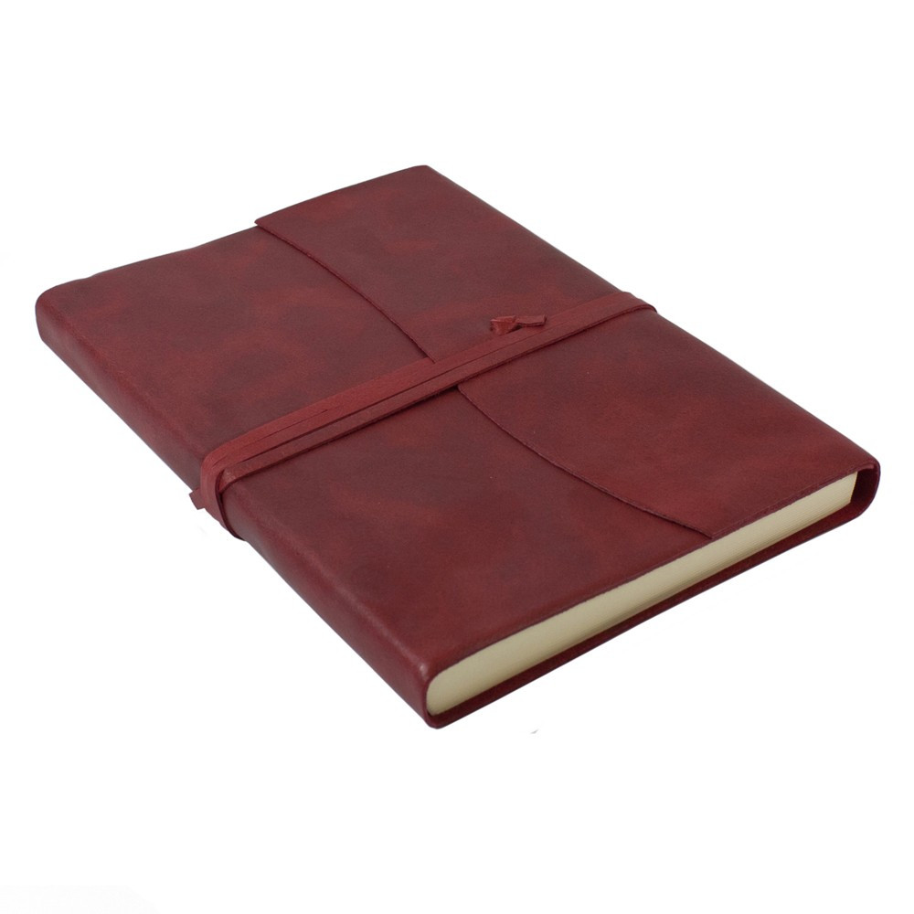 Papuro Amalfi Leather Journal - Red - Large