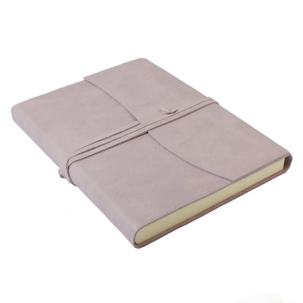 Papuro Amalfi Leather Journal - Soft Pink - Large