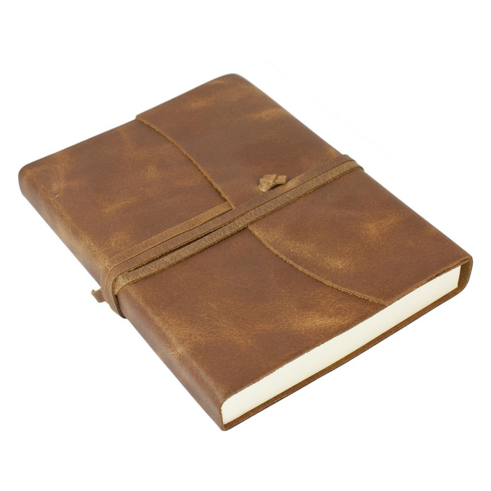 vloeiend Dwang Omgaan met Papuro Amalfi Leather Journal - Tan - Medium | L100 | The Online Pen Company