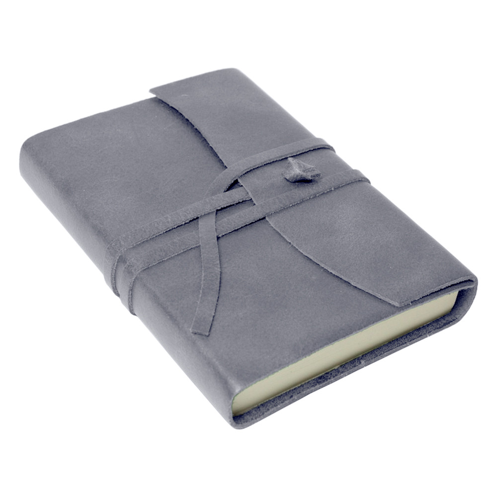 Papuro Amalfi Leather Journal - Grey - Small