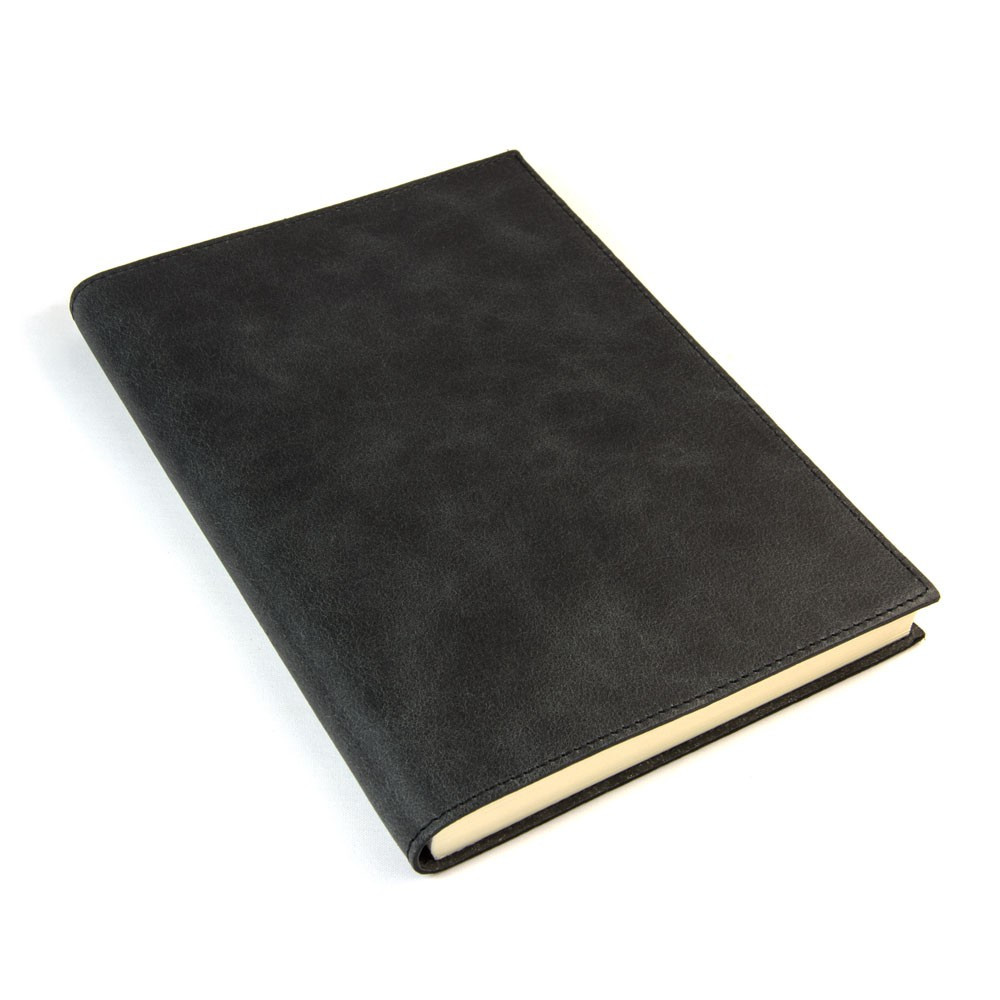Papuro Capri Leather Journal - Black - Large