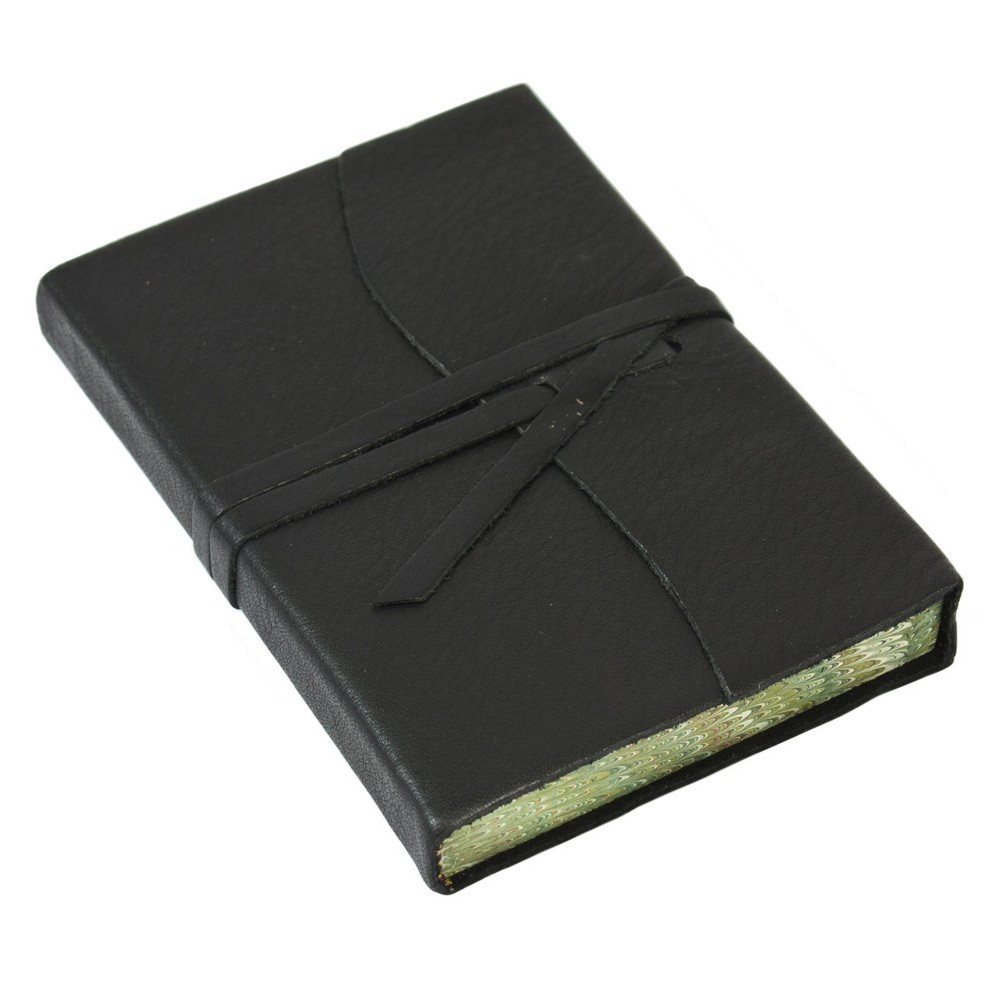 Papuro Roma Leather Journal - Black - Small