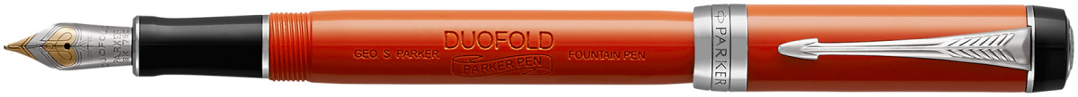 Parker Duofold Classic Fountain Pen - International Big Red Vintage Chrome Trim