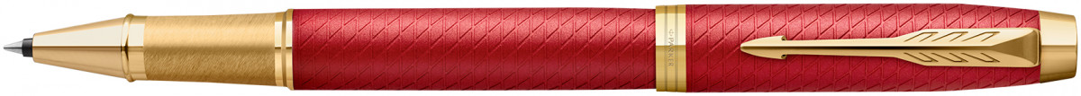 Parker IM Premium Rollerball Pen - Matte Red Gold Trim