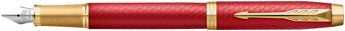 Parker IM Premium Fountain Pen - Matte Red Gold Trim