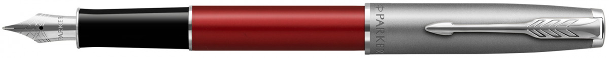 Parker Sonnet Essentials Fountain Pen - Matte Red & Sandblasted Steel