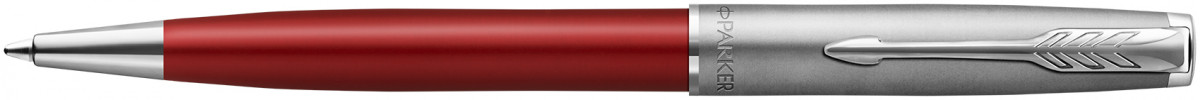 Parker Sonnet Essentials Ballpoint Pen - Matte Red & Sandblasted Steel
