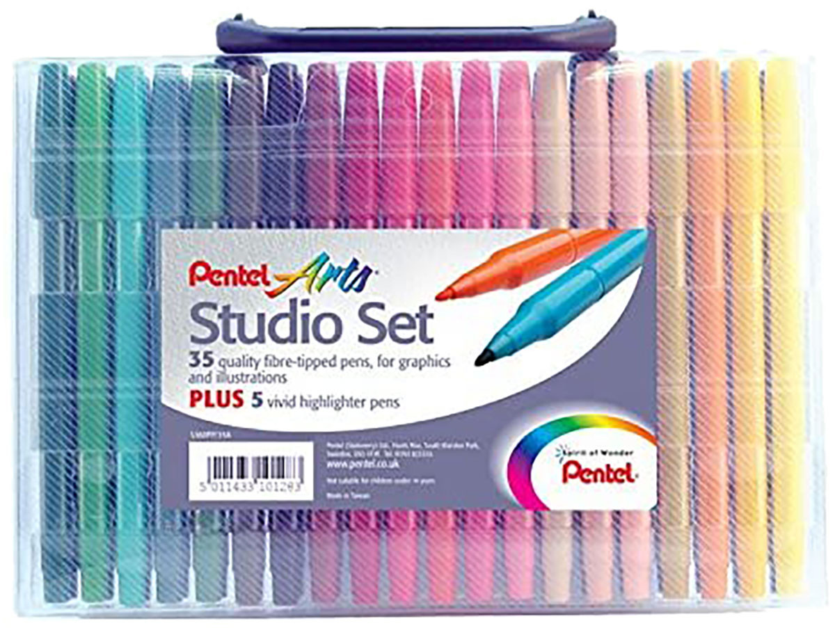 Pentel Arts Studio Set (Wallet of 35)