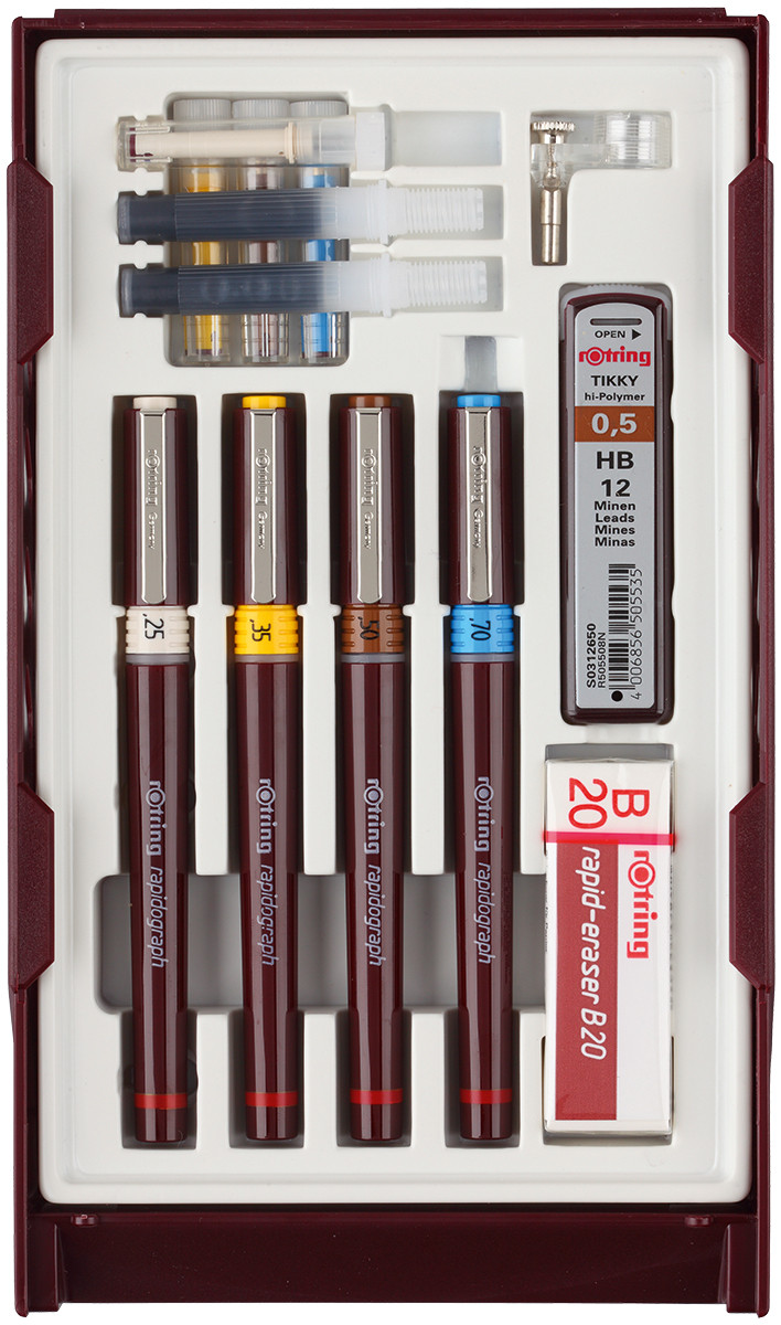 rotring rapidograph   College 4er SET 0,25/0,35/0,5/0,7 