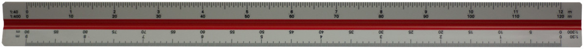 Rotring Architect Triangular Reduction Scale - 1:1 to 1:500