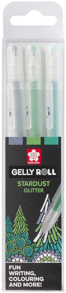 Sakura Gelly Roll Stardust Gel Pens - Forest Set (Pack of 3)