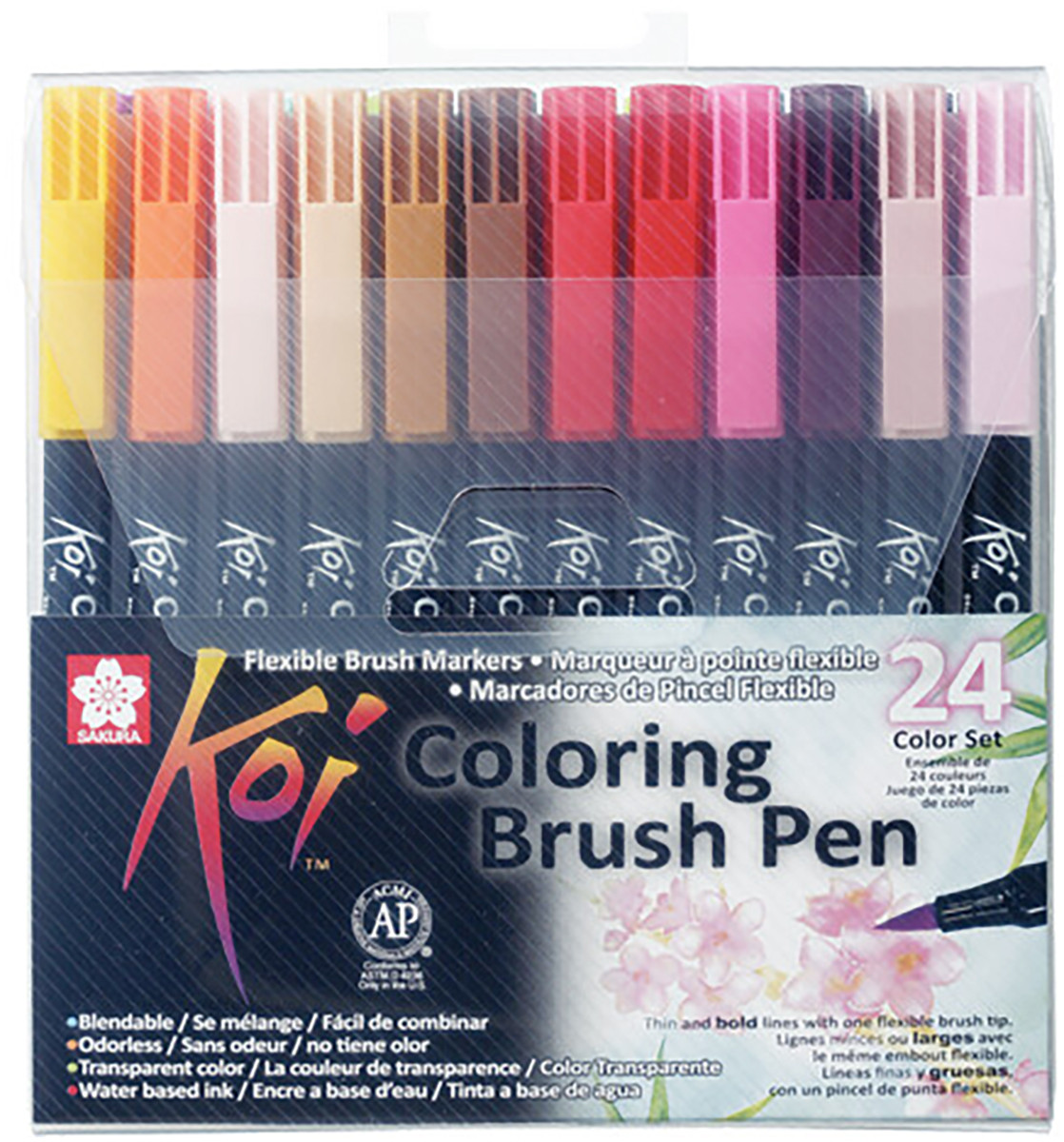 Sakura Koi Colour Brush Pens - Assorted Colours (Pack of 24)