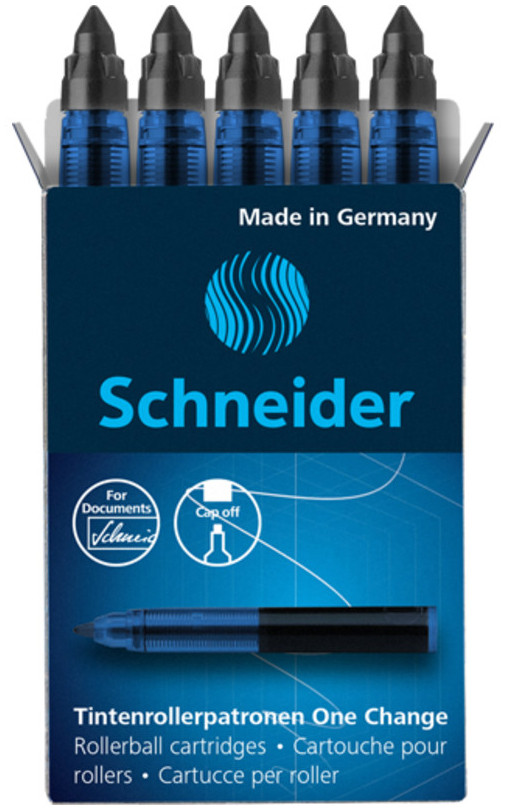 Schmidt J8127 Ceramic Rollerball Refill Pack of 10 Black Medium