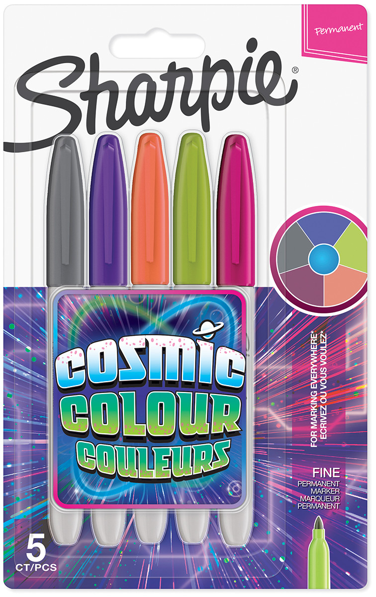 Sharpie Fine Marker Pens - Cosmic Colours (Pack of 5)