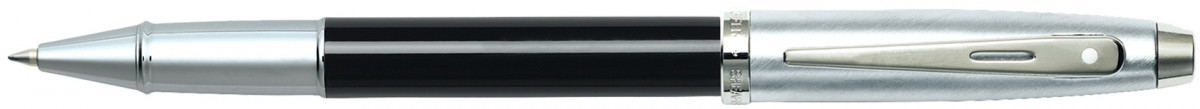 Sheaffer 100 Rollerball Pen - Black Lacquer Brushed Chrome