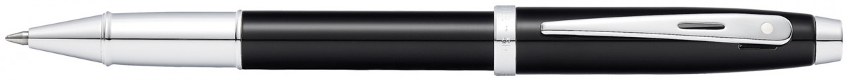 Sheaffer 100 Rollerball Pen - Black Lacquer Chrome Trim