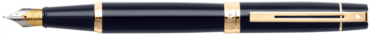 Sheaffer 300 Fountain Pen - Gloss Black Gold Trim