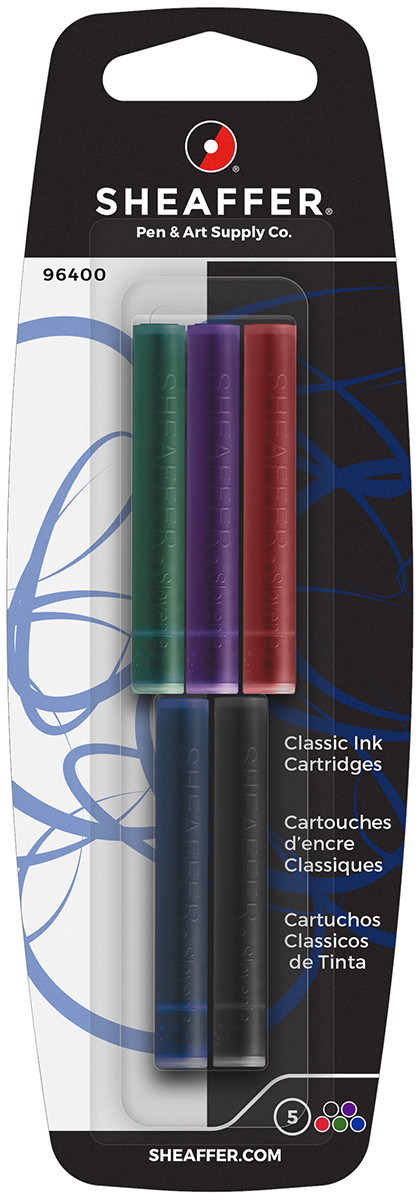Sheaffer Ink Cartridge - Assorted Colours (Pack of 5)