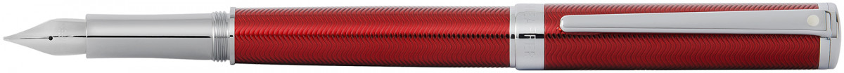 Sheaffer Intensity Fountain Pen - Engraved Translucent Red Chrome Trim