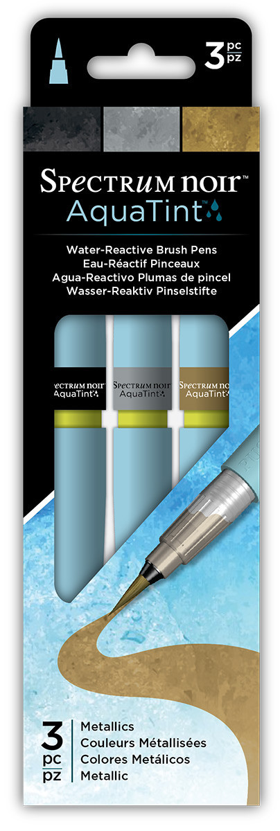Spectrum Noir AquaTint Watercolour Markers - Metallics (Pack of 3)