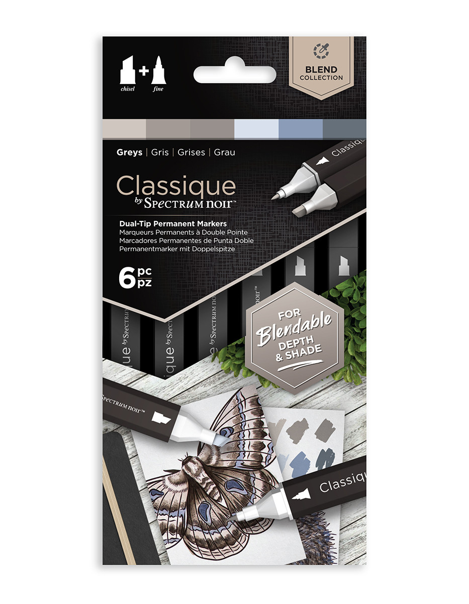 Spectrum Noir Classique Markers - Greys (Pack Of 6)