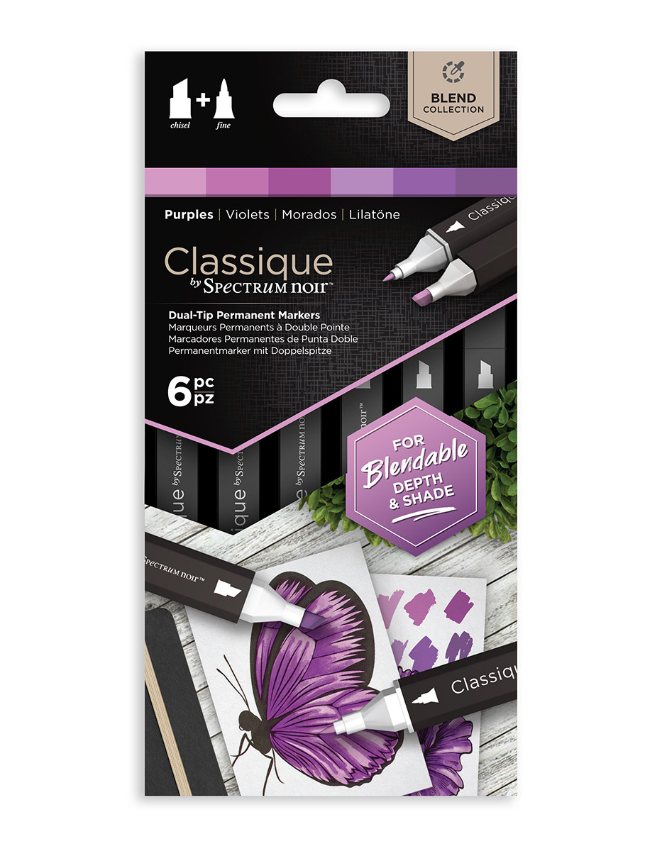 Spectrum Noir Classique Markers - Purples (Pack Of 6)