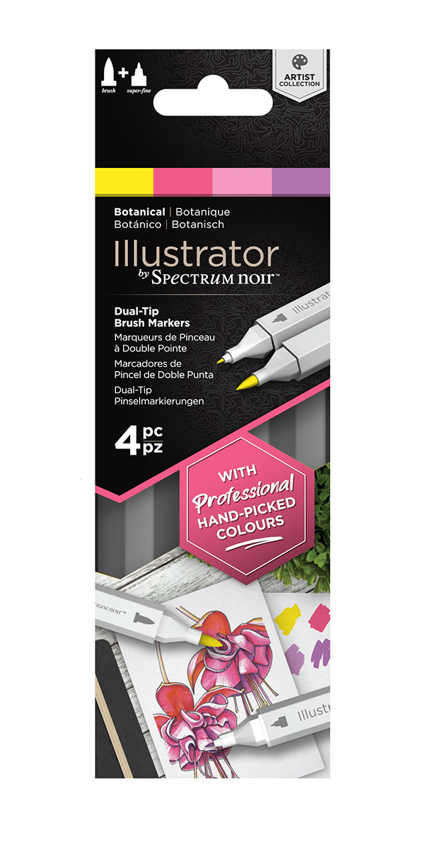 Spectrum Noir Illustrator Markers - Botanical (Pack Of 4)