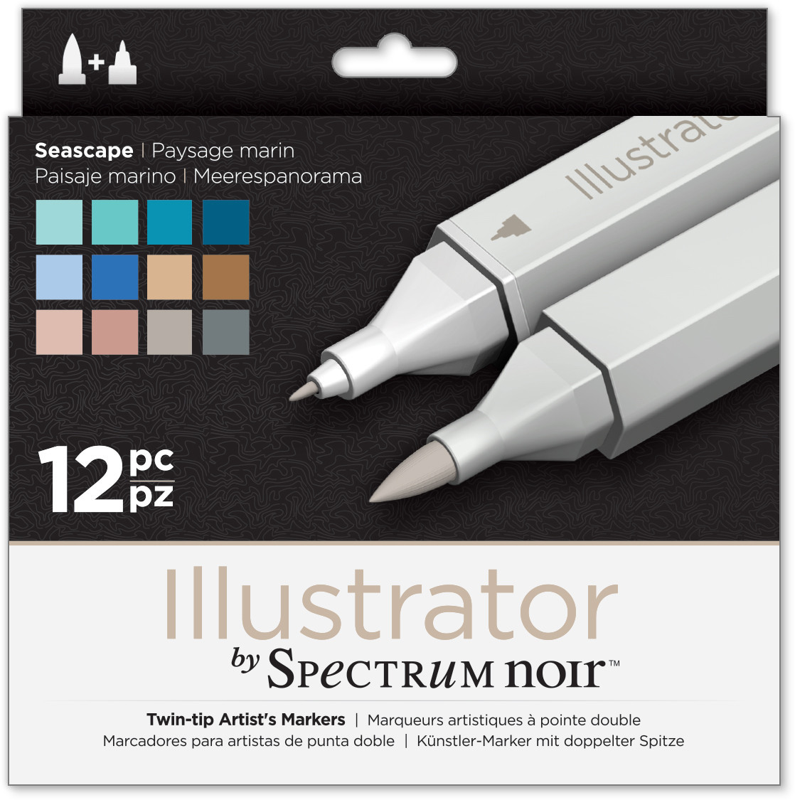 Spectrum Noir Illustrator Markers - Seascape (Pack of 12)