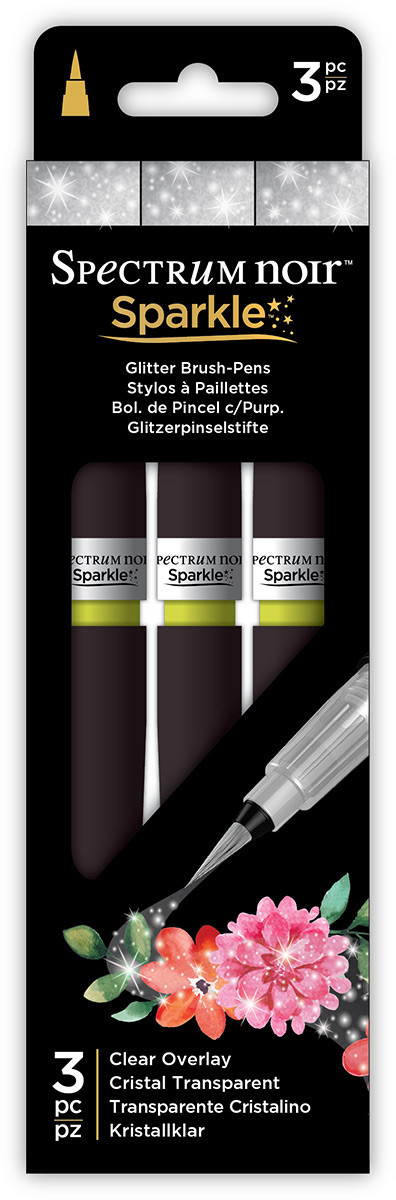 Spectrum Noir Sparkle Markers 3 Pkg Clear Overlay