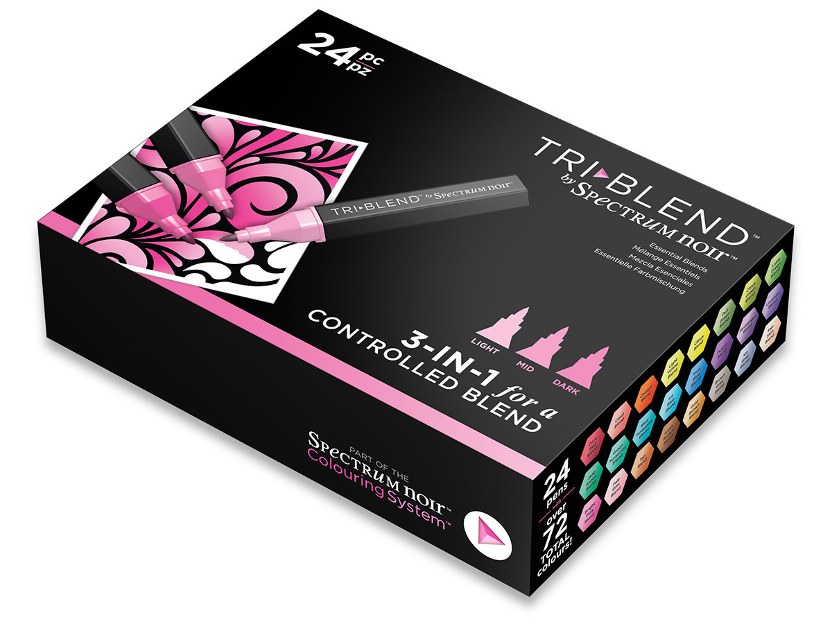 Spectrum Noir TriBlend Markers - Essential Blends (Pack Of 24)