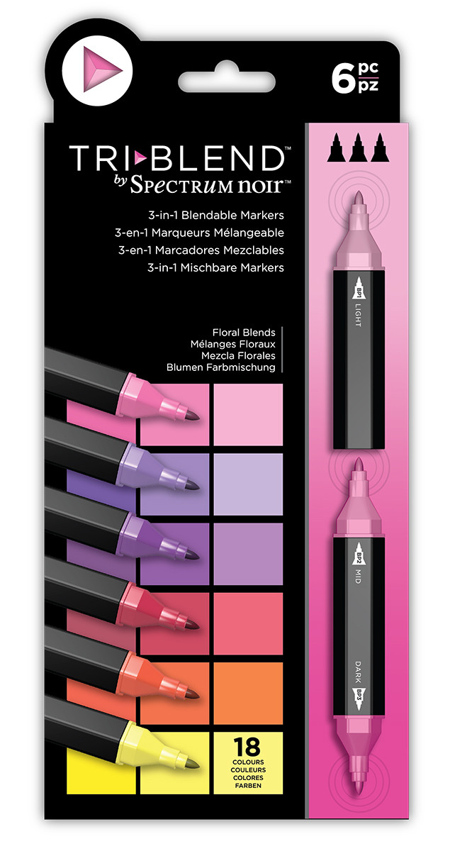 Spectrum Noir TriBlend Markers - Floral Blends (Pack Of 6)