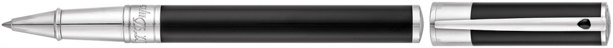S.T. Dupont D-Initial Rollerball Pen - Black Lacquer Chrome Trim