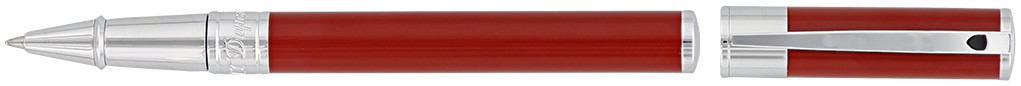 S.T. Dupont D-Initial Rollerball Pen - Red & Chrome