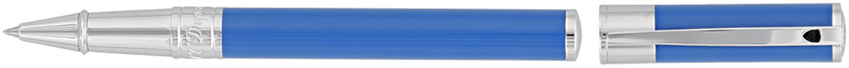 S.T. Dupont D-Initial Rollerball Pen - Light Blue & Chrome