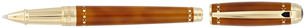 S.T. Dupont Line-D Large Rollerball Pen - Derby Black & Gold