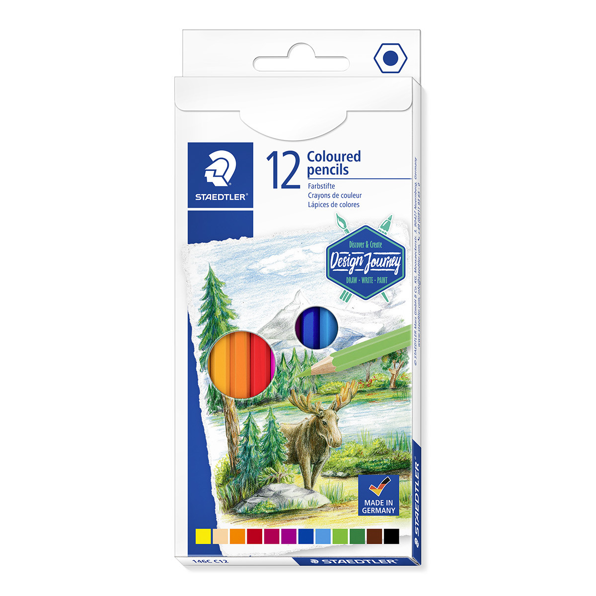 Staedtler Design Journey Colouring Pencils - Assorted Colours (Pack of 12)