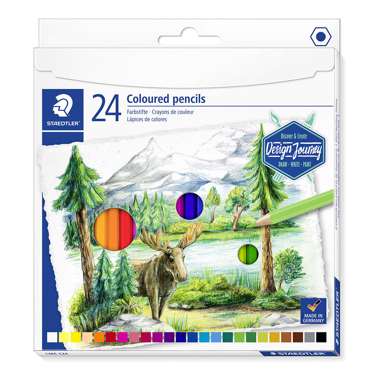 Staedtler Design Journey Colouring Pencils - Assorted Colours (Pack of 24)
