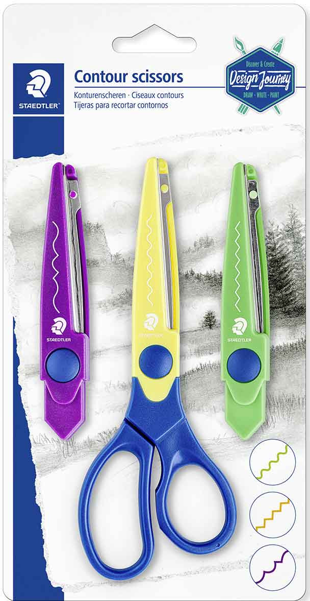 Staedtler Contour Scissors - 3 Assorted Blades