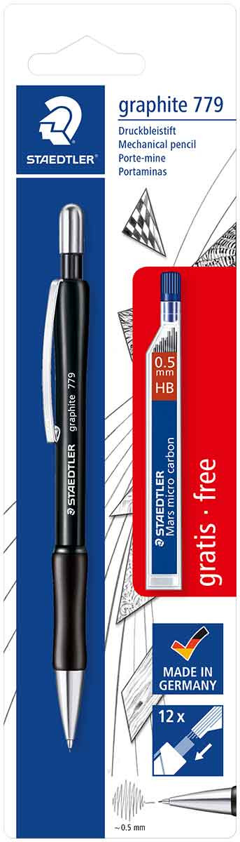 Faber-Castell Grip 1347 Mechanical Pencil - Black - 0.7mm - Pen Boutique Ltd