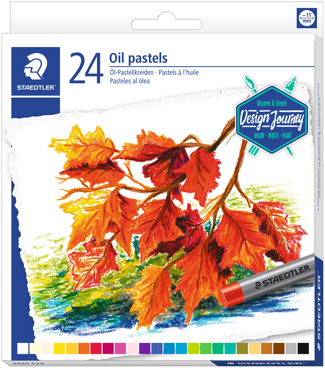 Staedtler Karat Oil Pastels - Assorted Colours (Tin of 24)