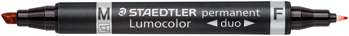 Staedtler Lumocolor Duo Permanent Marker - Bullet/Chisel Tip