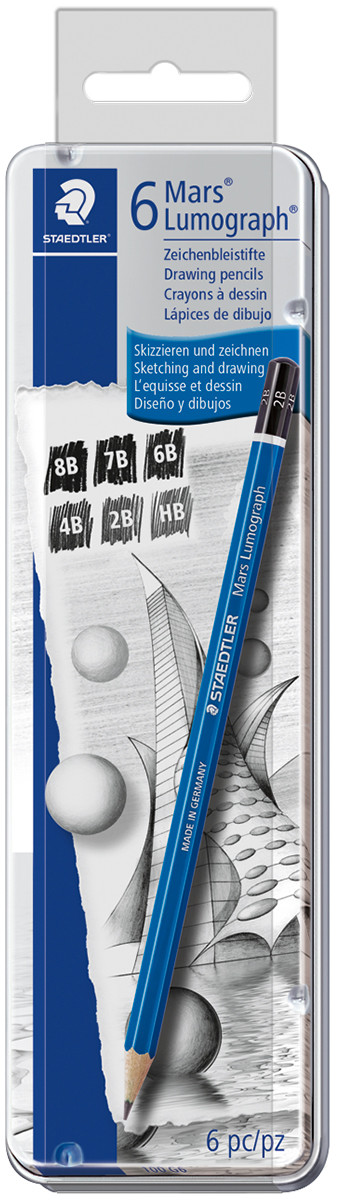 Buy 12 Staedtler Mars Lumograph 100 Graphite Pencil Art Set Online in India   Etsy