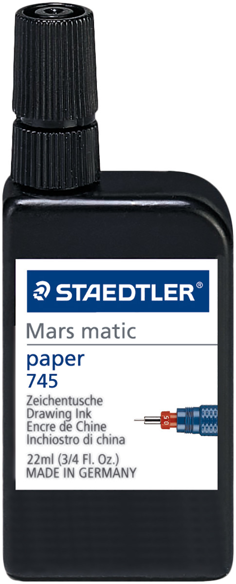 Staedtler Mars Matic Drawing Ink For Paper - Black (22ml)
