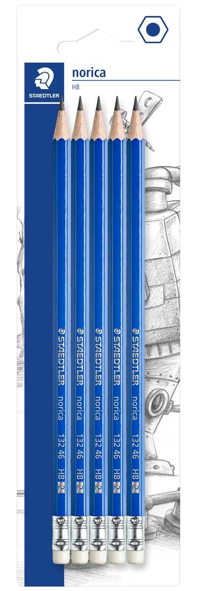 12 Staedtler 132 HB Pencils With Eraser Tip Flower 9557475000604 