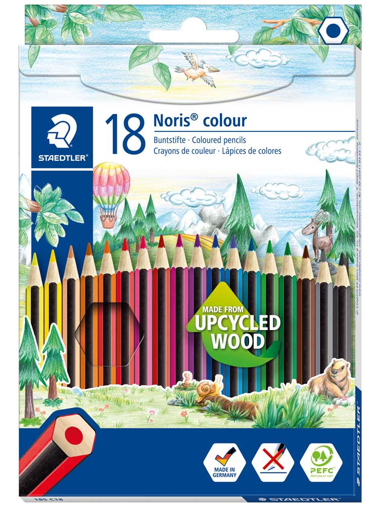 Staedtler Noris Colouring Pencils - Assorted Colours (Pack of 18)