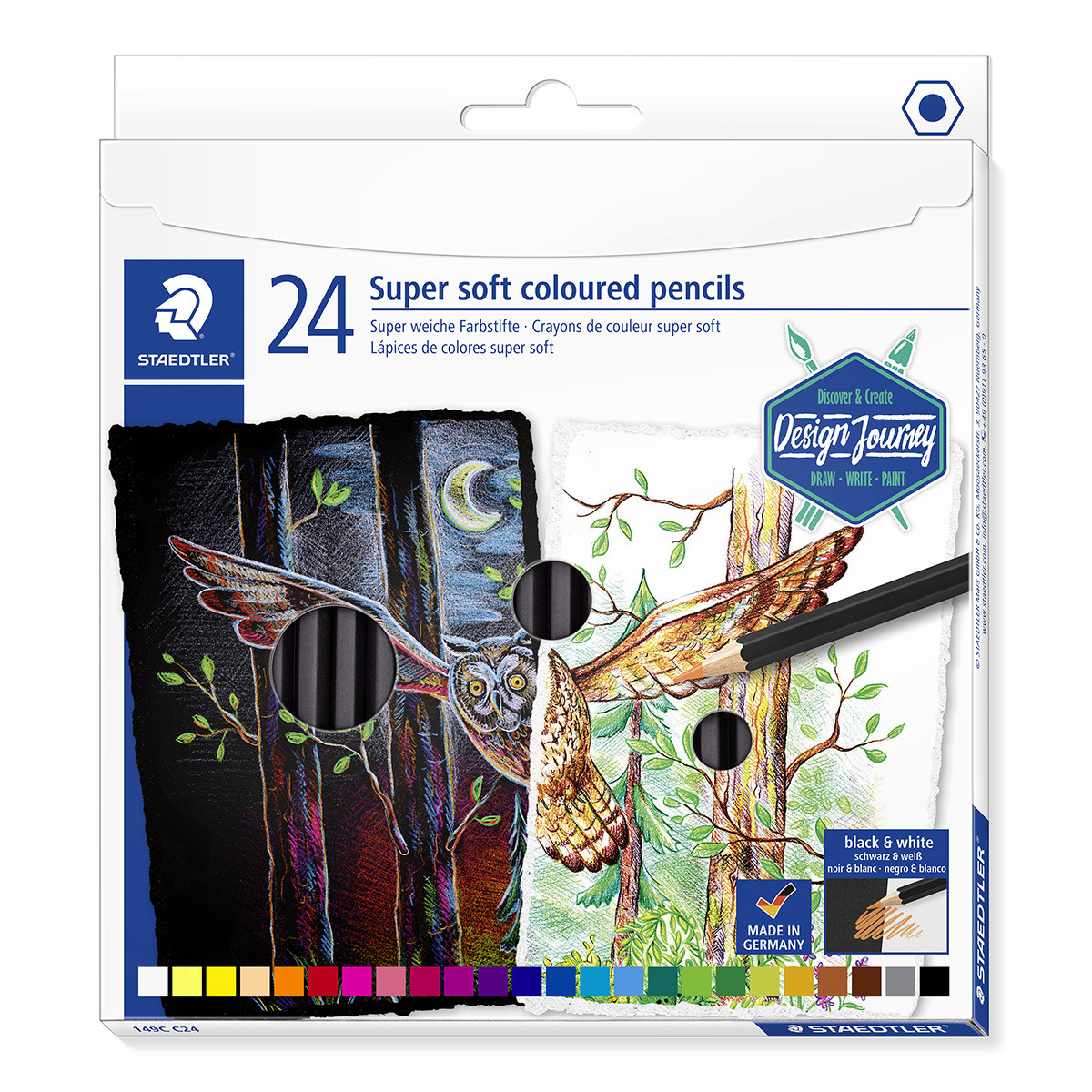 Staedtler Super Soft Colouring Pencils - Assorted Colours (Pack of 24)