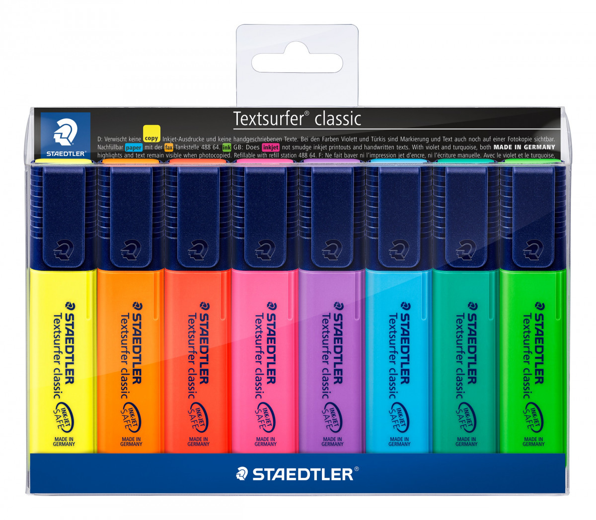 Staedtler Textsurfer Classic Highlighter - Assorted Colours (Wallet of 8)