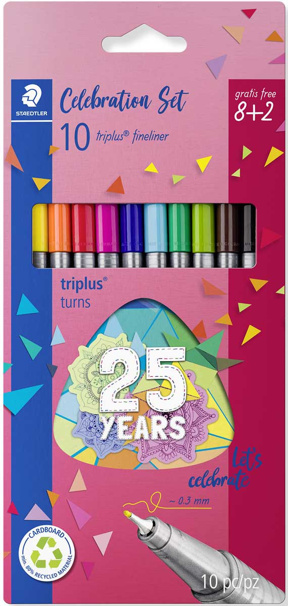 STAEDTLER triplus 334 Fineliner Celebration Set 1 Packung = 25 Stifte  kaufen 1 Packung = 25 Stifte