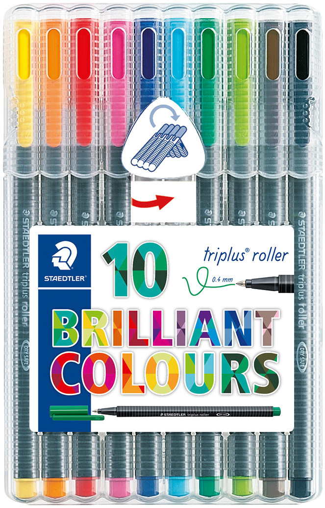 Staedtler Triplus Rollerball - Assorted Colours (Pack of 10)