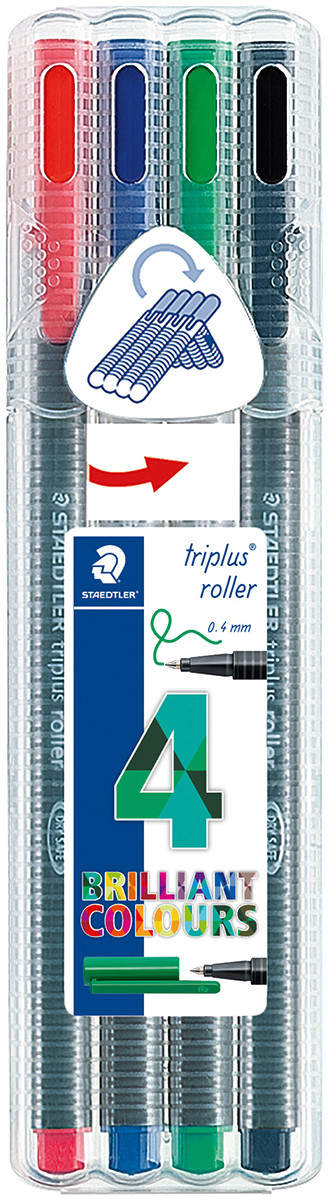Staedtler Triplus Rollerball - Assorted Colours (Pack of 4)